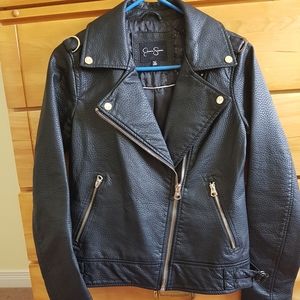 Ladies faux Leather Motorcycle Jacket